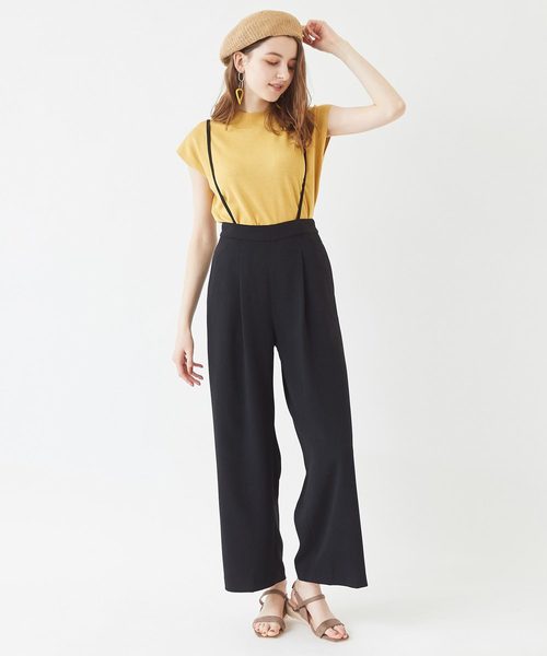 titivate(ティティベイト)の「サスペンダー付き2wayパンツ(パンツ)」|ブラック