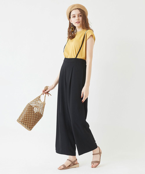 titivate（ティティベイト）の「サスペンダー付き2wayパンツ（その他パンツ・レディース・ブラック/オレンジ/ライトカーキ/ライトベージュ・S/M/L）」の5枚目の写真