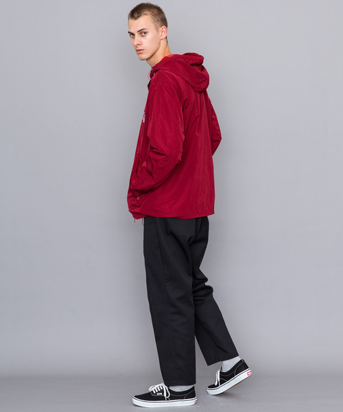 WHITE MOUNTAINEERING（ホワイトマウンテニアリング）の「【White Mountaineering】WM LOGO PRINTED HOODED COACH JACKET（ナイロンジャケット・メンズ・ブラック/バーガンディー・1/2/3）」の7枚目の写真