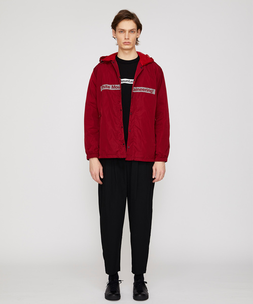 WHITE MOUNTAINEERING（ホワイトマウンテニアリング）の「【White Mountaineering】WM LOGO PRINTED HOODED COACH JACKET（ナイロンジャケット・メンズ・ブラック/バーガンディー・1/2/3）」の17枚目の写真