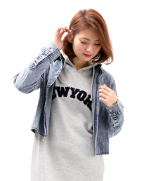 WEGO | WEGO/デニムクロップドシャツ(シャツ/ブラウス)