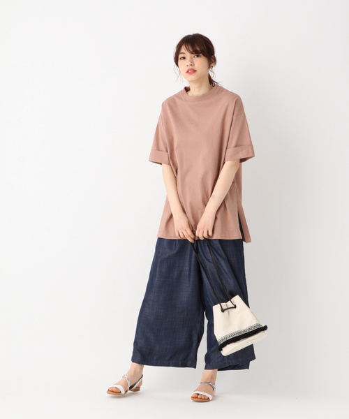 GLOBAL WORK（グローバルワーク）の「USAチュニックT【UVケア】/817520（Tシャツ/カットソー・レディース・ホワイト/ブラック/アイボリー/フューシャピンク/カーキ・MEDIUM/LARGE）」の9枚目の写真