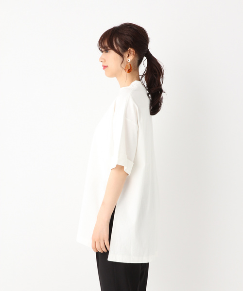 GLOBAL WORK（グローバルワーク）の「USAチュニックT【UVケア】/817520（Tシャツ/カットソー・レディース・ホワイト/ブラック/アイボリー/フューシャピンク/カーキ・MEDIUM/LARGE）」の16枚目の写真