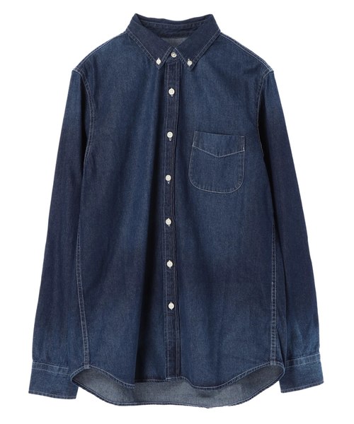 CRAFT STANDARD BOUTIQUE(クラフトスタンダードブティック)の「ボタンダウンデニムシャツ ☆○(シャツ/ブラウス・メンズ・ライトインディゴブルー/インディゴブルー・L/M)」の8枚目の写真
