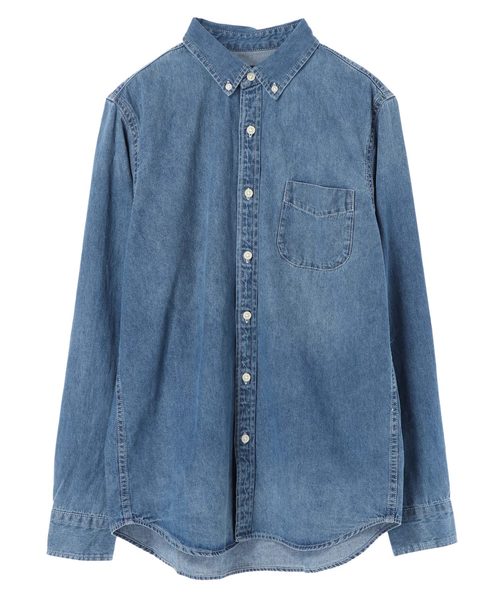 CRAFT STANDARD BOUTIQUE(クラフトスタンダードブティック)の「ボタンダウンデニムシャツ ☆○(シャツ/ブラウス・メンズ・ライトインディゴブルー/インディゴブルー・L/M)」の20枚目の写真