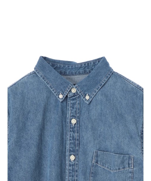 CRAFT STANDARD BOUTIQUE(クラフトスタンダードブティック)の「ボタンダウンデニムシャツ ☆○(シャツ/ブラウス・メンズ・ライトインディゴブルー/インディゴブルー・L/M)」の14枚目の写真