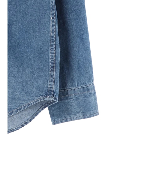 CRAFT STANDARD BOUTIQUE(クラフトスタンダードブティック)の「ボタンダウンデニムシャツ ☆○(シャツ/ブラウス・メンズ・ライトインディゴブルー/インディゴブルー・L/M)」の7枚目の写真