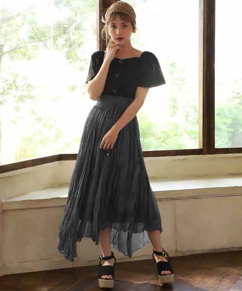 one after another NICE CLAUP（ワンアフターアナザーナイスクラップ）の「トレンドアシンメトリースカート（スカート・レディース・ベージュ/アイボリー/グリーン系その他/テラコッタ・FREE）」の9枚目の写真