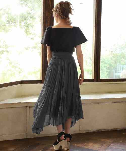 one after another NICE CLAUP（ワンアフターアナザーナイスクラップ）の「トレンドアシンメトリースカート（スカート・レディース・ベージュ/アイボリー/グリーン系その他/テラコッタ・FREE）」の17枚目の写真