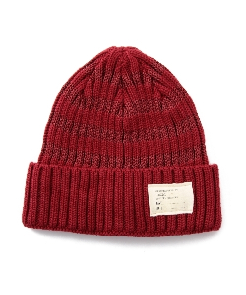 BEAUTY&YOUTH UNITED ARROWS(ビューティーアンドユースユナイテッドアローズ)の「<Racal> BORDER KNIT CAP/ニット帽(ニットキャップ/ビーニー・メンズ・ブラック/グレー/ワインレッド/オリーブ/ネイビー・ONE)」の1枚目の写真