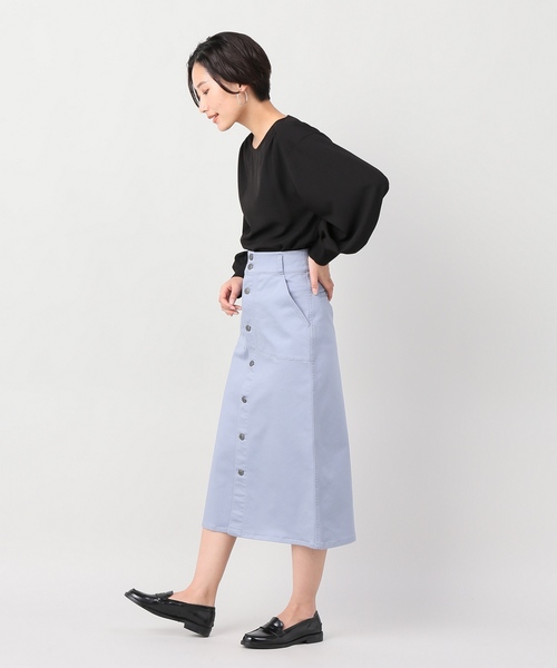 JOINT WORKS(ジョイントワークス)の「フロントボタンアキタイトスカート(スカート・レディース・ブラック/チャコールグレー/レッド・SMALL/MEDIUM)」の5枚目の写真
