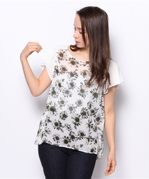 VICKY | 【美人百花5月号掲載】マーガレット柄袖フリルプルオーバー(シャツ/ブラウス)