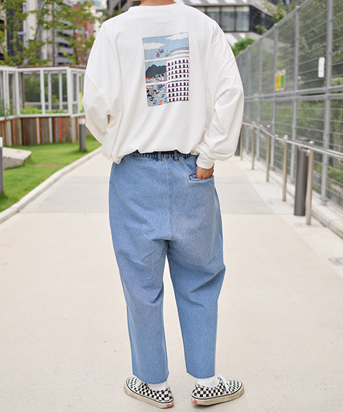 kutir（クティール）の「センタータックバルーンデニムパンツ（その他パンツ・メンズ・サックスブルー/インディゴブルー・SMALL/MEDIUM/LARGE）」の5枚目の写真
