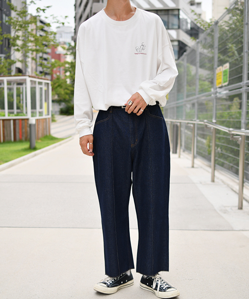 kutir（クティール）の「センタータックバルーンデニムパンツ（その他パンツ・メンズ・サックスブルー/インディゴブルー・SMALL/MEDIUM/LARGE）」の11枚目の写真