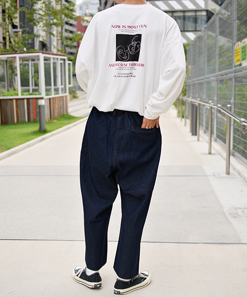 kutir（クティール）の「センタータックバルーンデニムパンツ（その他パンツ・メンズ・サックスブルー/インディゴブルー・SMALL/MEDIUM/LARGE）」の13枚目の写真