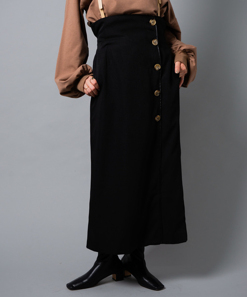 Aunt Marie's（アントマリーズ）の「AUNT MARIE'S レザーサス付きハイウエストナロースカート（スカート・レディース・ブラック/ベージュ/グレー・FREE）」の20枚目の写真