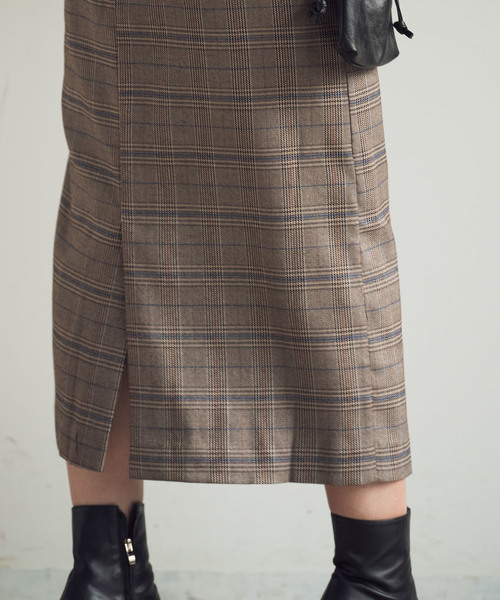 Aunt Marie's（アントマリーズ）の「AUNT MARIE'S レザーサス付きハイウエストナロースカート（スカート・レディース・ブラック/ベージュ/グレー・FREE）」の11枚目の写真