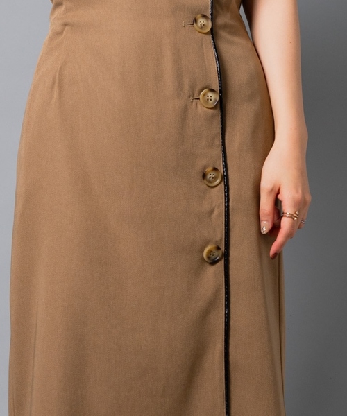 Aunt Marie's（アントマリーズ）の「AUNT MARIE'S レザーサス付きハイウエストナロースカート（スカート・レディース・ブラック/ベージュ/グレー・FREE）」の16枚目の写真