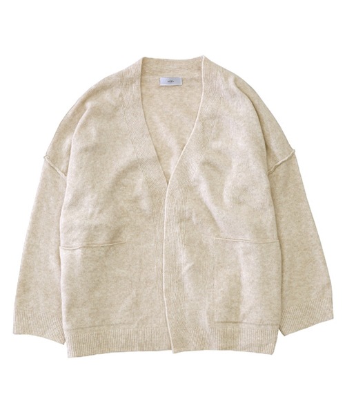 select MOCA（セレクトモカ）の「リンギングオーバーシルエットニットカーディガン/シンプルミドル丈ルーズカーディガン（カーディガン/ボレロ・レディース・ベージュ/ヘザーグレー・FREE）」の12枚目の写真