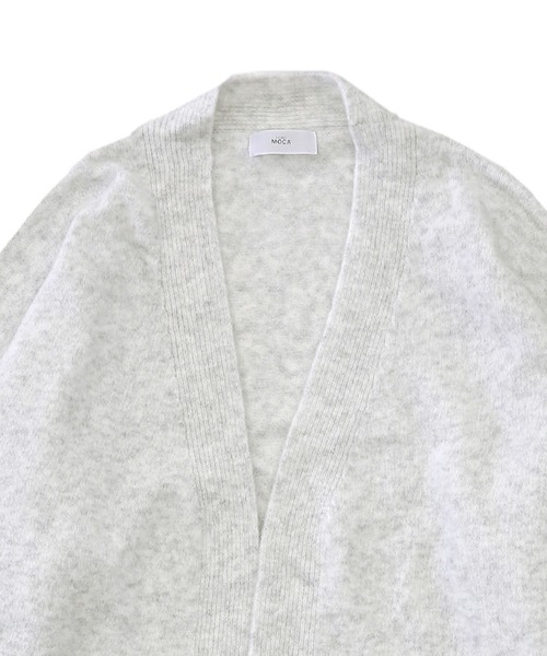 select MOCA（セレクトモカ）の「リンギングオーバーシルエットニットカーディガン/シンプルミドル丈ルーズカーディガン（カーディガン/ボレロ・レディース・ベージュ/ヘザーグレー・FREE）」の14枚目の写真