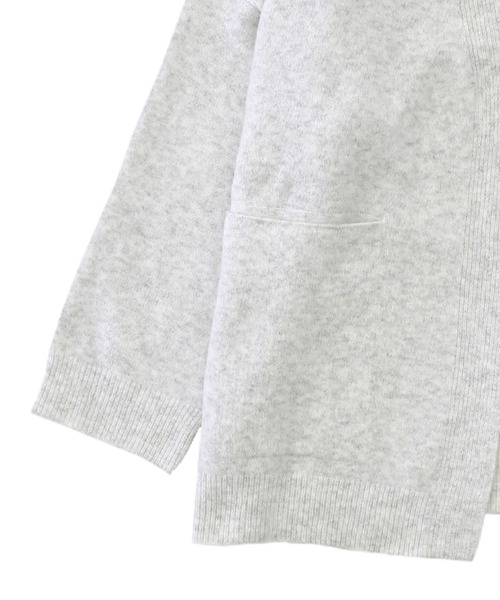 select MOCA（セレクトモカ）の「リンギングオーバーシルエットニットカーディガン/シンプルミドル丈ルーズカーディガン（カーディガン/ボレロ・レディース・ベージュ/ヘザーグレー・FREE）」の15枚目の写真