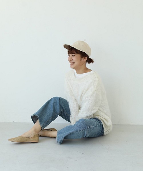 TODAYFUL（トゥデイフル）の「モヘアローゲージニット（ニット/セーター・レディース・グレー/オリーブ/レッド系その他/キナリ・FREE）」の6枚目の写真