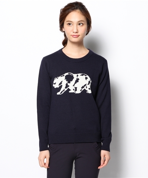 Ray BEAMS（レイビームス）の「●White Mountaineering / ホワイトベア ニット（ニット/セーター・レディース・ネイビー・ONE SIZE）」の2枚目の写真