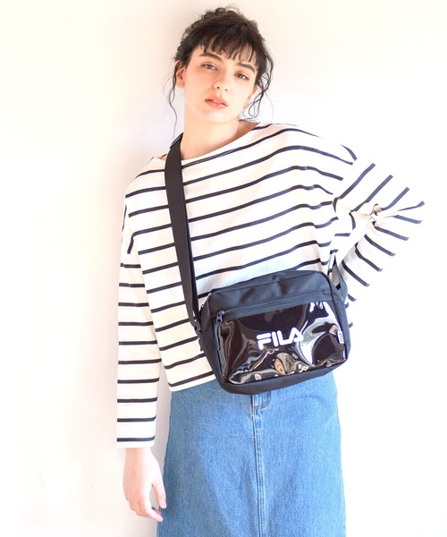 FILA(フィラ)の「【FILA/フィラ】クリアポケットスクエアショルダー(ショルダーバッグ・レディース・ブラック/ブラック×パープル/ホワイト×イエロー/マルチ・FREE)」の3枚目の写真