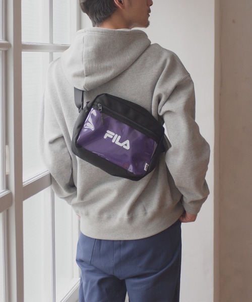 FILA(フィラ)の「【FILA/フィラ】クリアポケットスクエアショルダー(ショルダーバッグ・レディース・ブラック/ブラック×パープル/ホワイト×イエロー/マルチ・FREE)」の11枚目の写真