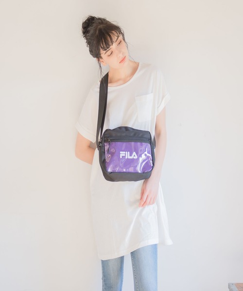 FILA(フィラ)の「【FILA/フィラ】クリアポケットスクエアショルダー(ショルダーバッグ・レディース・ブラック/ブラック×パープル/ホワイト×イエロー/マルチ・FREE)」の20枚目の写真