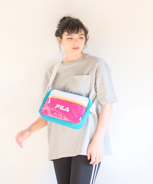 FILA(フィラ)の「【FILA/フィラ】クリアポケットスクエアショルダー(ショルダーバッグ・レディース・ブラック/ブラック×パープル/ホワイト×イエロー/マルチ・FREE)」の17枚目の写真