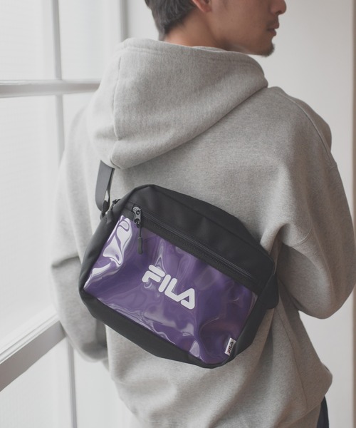 FILA(フィラ)の「【FILA/フィラ】クリアポケットスクエアショルダー(ショルダーバッグ・レディース・ブラック/ブラック×パープル/ホワイト×イエロー/マルチ・FREE)」の18枚目の写真