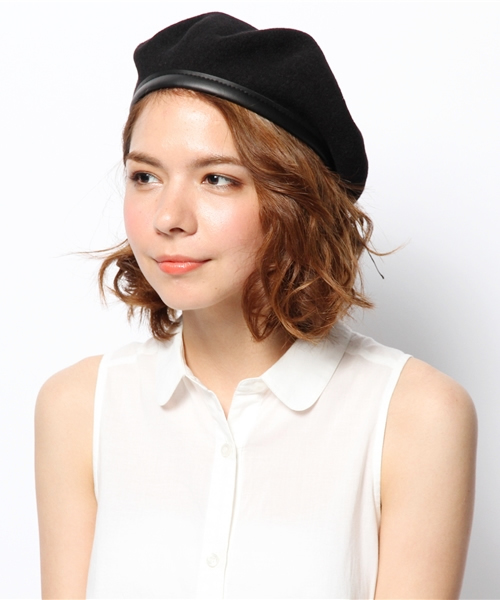 ROSE BUD（ローズバッド）の「(NY HAT)4020 MONTE BERET（ハンチング/ベレー帽・レディース・ブラック・MEDIUM）」の3枚目の写真