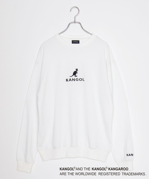 KANGOL（カンゴール）の「∴WEGO/KANGOL別注ビッグシルエットプルオーバー（スウェット・メンズ・ブラック/ベージュ/グリーン/ホワイト・MEDIUM/LARGE）」の2枚目の写真