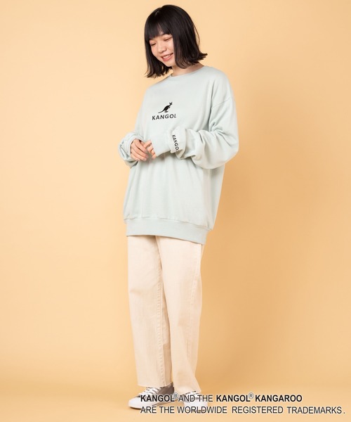 KANGOL（カンゴール）の「∴WEGO/KANGOL別注ビッグシルエットプルオーバー（スウェット・メンズ・ブラック/ベージュ/グリーン/ホワイト・MEDIUM/LARGE）」の15枚目の写真