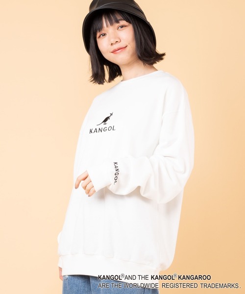 KANGOL（カンゴール）の「∴WEGO/KANGOL別注ビッグシルエットプルオーバー（スウェット・メンズ・ブラック/ベージュ/グリーン/ホワイト・MEDIUM/LARGE）」の12枚目の写真