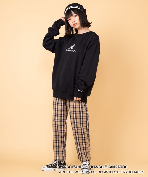 KANGOL（カンゴール）の「∴WEGO/KANGOL別注ビッグシルエットプルオーバー（スウェット・メンズ・ブラック/ベージュ/グリーン/ホワイト・MEDIUM/LARGE）」の8枚目の写真