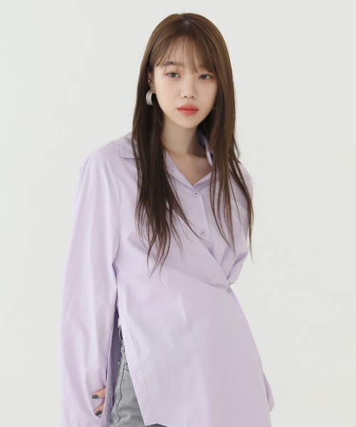 by munir（バイ ムニール）の「サイドボタン ベーシックシャツ（シャツ/ブラウス）」 WEAR