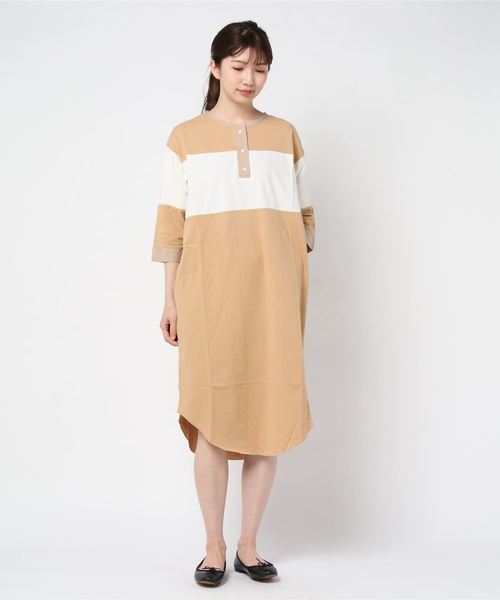 THE MORNING AFTER（ザ モーニング アフター）の「カノコ+タイプライタードロップショルダー（Tシャツ/カットソー・レディース・ブラック/キャメル・MEDIUM）」の2枚目の写真