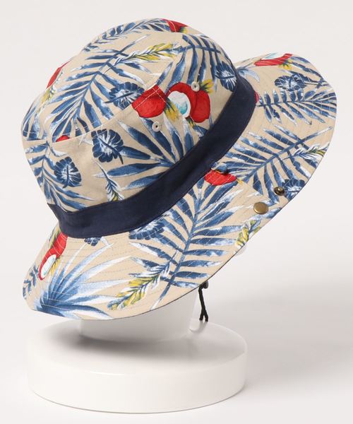 emesuelee(エメスーリー)の「ボタニカル リバーシブル アドベンチャーハット(ハット・メンズ・ブラック/ベージュ/ネイビー/カーキ・フリー)」の6枚目の写真