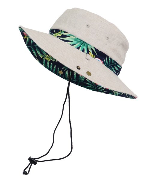 emesuelee(エメスーリー)の「ボタニカル リバーシブル アドベンチャーハット(ハット・メンズ・ブラック/ベージュ/ネイビー/カーキ・フリー)」の2枚目の写真