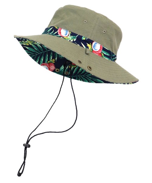 emesuelee(エメスーリー)の「ボタニカル リバーシブル アドベンチャーハット(ハット・メンズ・ブラック/ベージュ/ネイビー/カーキ・フリー)」の3枚目の写真