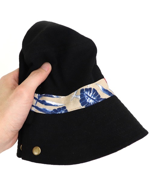 emesuelee(エメスーリー)の「ボタニカル リバーシブル アドベンチャーハット(ハット・メンズ・ブラック/ベージュ/ネイビー/カーキ・フリー)」の16枚目の写真