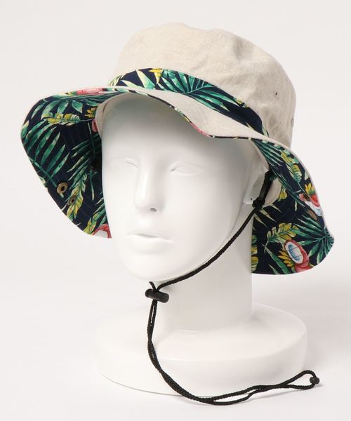 emesuelee(エメスーリー)の「ボタニカル リバーシブル アドベンチャーハット(ハット・メンズ・ブラック/ベージュ/ネイビー/カーキ・フリー)」の12枚目の写真