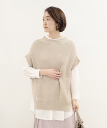 DouDou | ニットベスト×シャツセット(ニット/セーター)