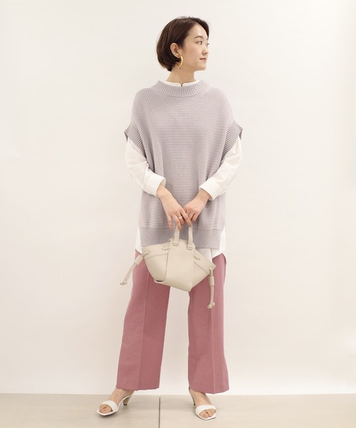 DouDou（ドゥドゥ）の「ニットベスト×シャツセット（ニット/セーター・レディース・ライトグレー/ライトベージュ・FREE）」の11枚目の写真