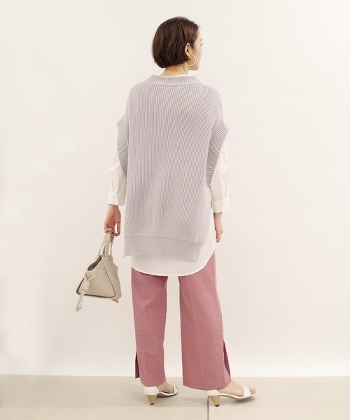 DouDou（ドゥドゥ）の「ニットベスト×シャツセット（ニット/セーター・レディース・ライトグレー/ライトベージュ・FREE）」の15枚目の写真