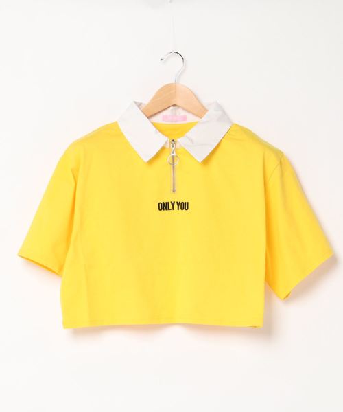 WC(ダブル シー)の「WC/ロゴラガーハーフジップショートTシャツ(Tシャツ/カットソー・レディース・パープル/イエロー/ブラック・FREE)」の5枚目の写真