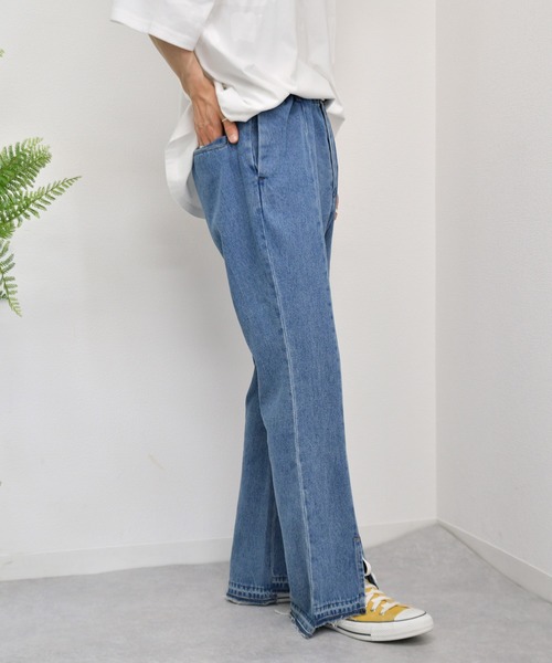 kutir（クティール）の「デニムフレアパンツ（その他パンツ・メンズ・オフホワイト/サックスブルー/インディゴブルー・SMALL/MEDIUM/LARGE）」の19枚目の写真