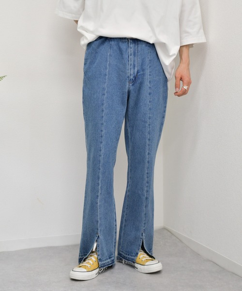 kutir（クティール）の「デニムフレアパンツ（その他パンツ・メンズ・オフホワイト/サックスブルー/インディゴブルー・SMALL/MEDIUM/LARGE）」の20枚目の写真